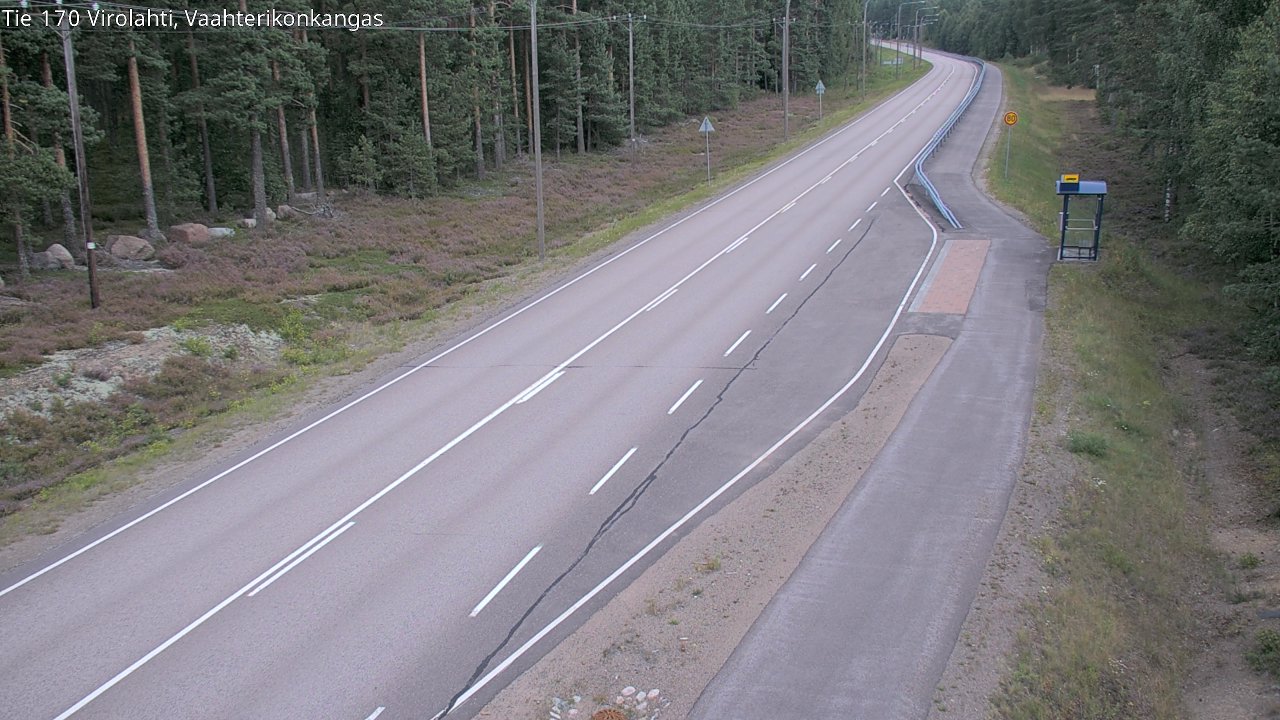 Weather Camera Image Road 170 Virolahti, Vaahterikonkangas, Virolahti, Kymenlaakso