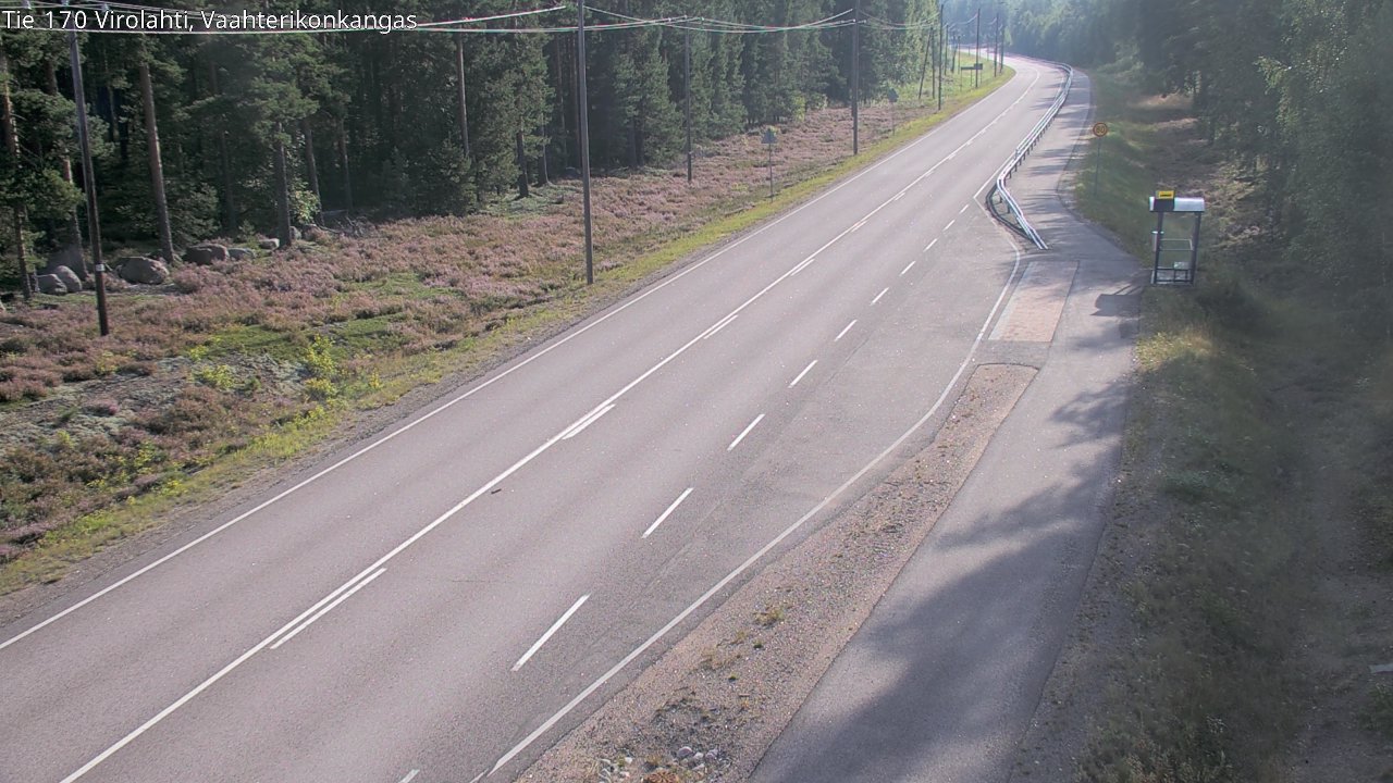 Weather Camera Image Road 170 Virolahti, Vaahterikonkangas, Virolahti, Kymenlaakso