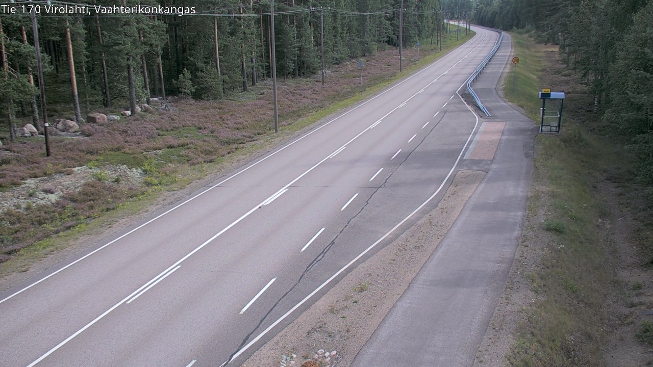 Weather Camera Image Road 170 Virolahti, Vaahterikonkangas, Virolahti, Kymenlaakso