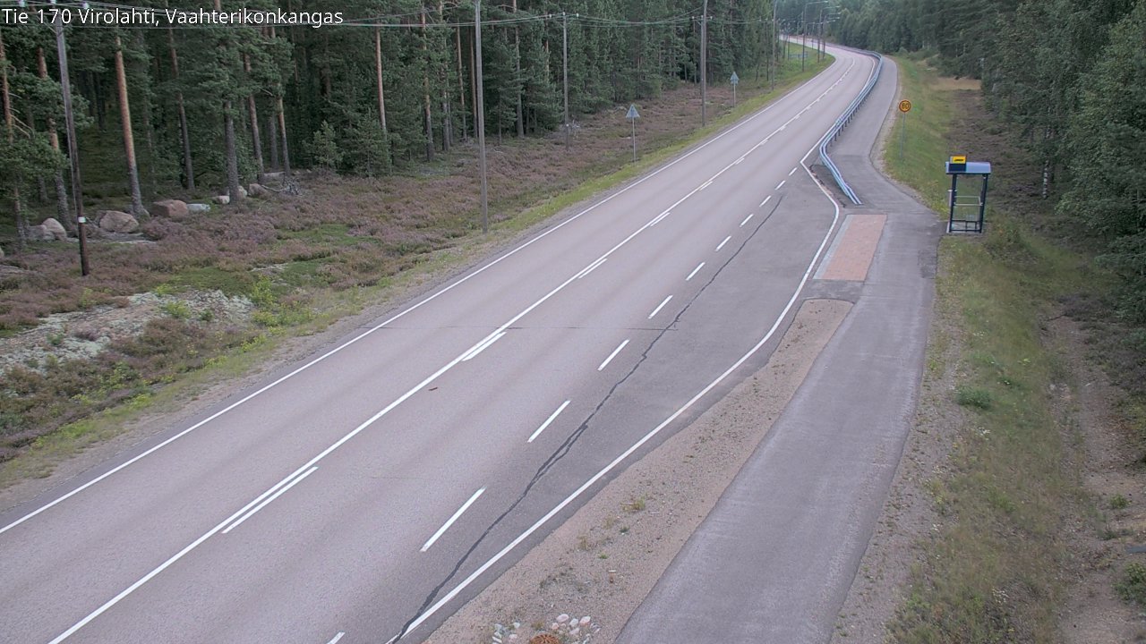 Weather Camera Image Road 170 Virolahti, Vaahterikonkangas, Virolahti, Kymenlaakso