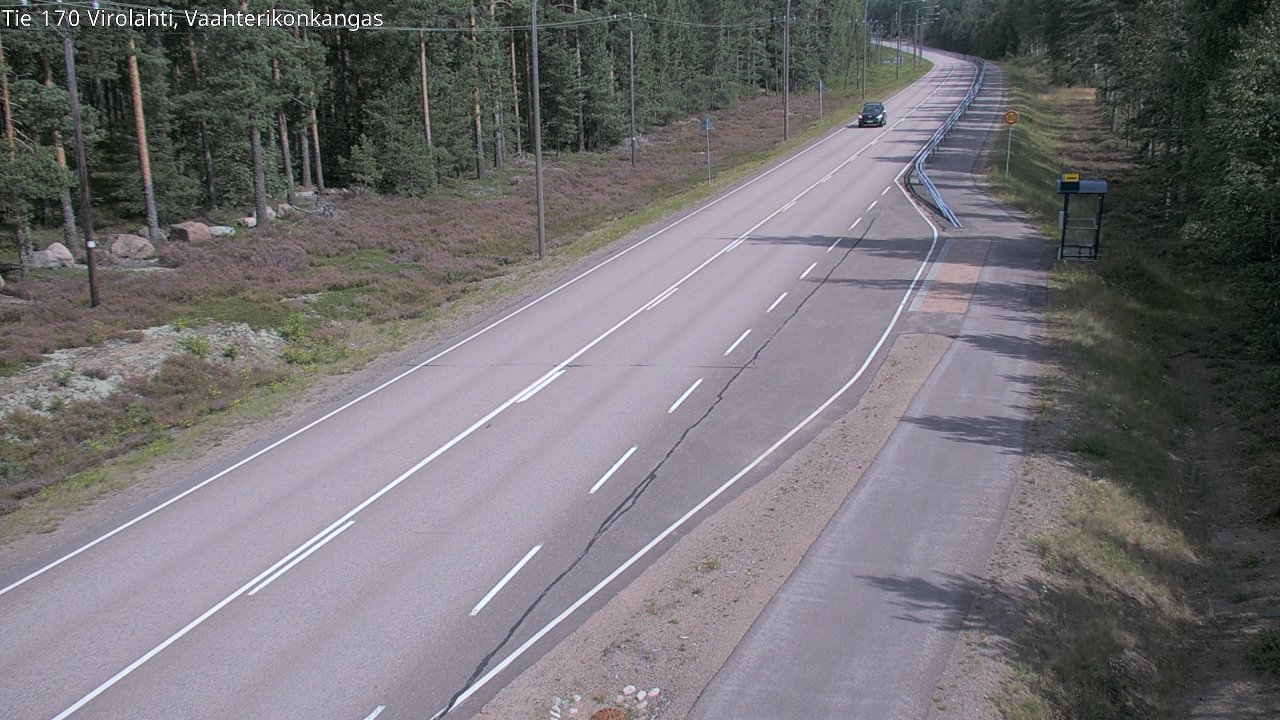 Weather Camera Image Road 170 Virolahti, Vaahterikonkangas, Virolahti, Kymenlaakso