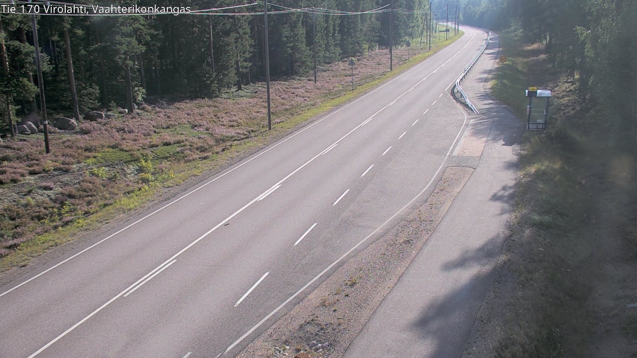 Weather Camera Image Road 170 Virolahti, Vaahterikonkangas, Virolahti, Kymenlaakso