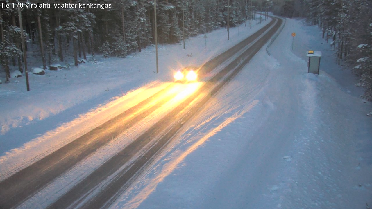 Weather Camera Image Väg 170 Vederlax, Vaahterikonkangas, Virolahti, Kymenlaakso