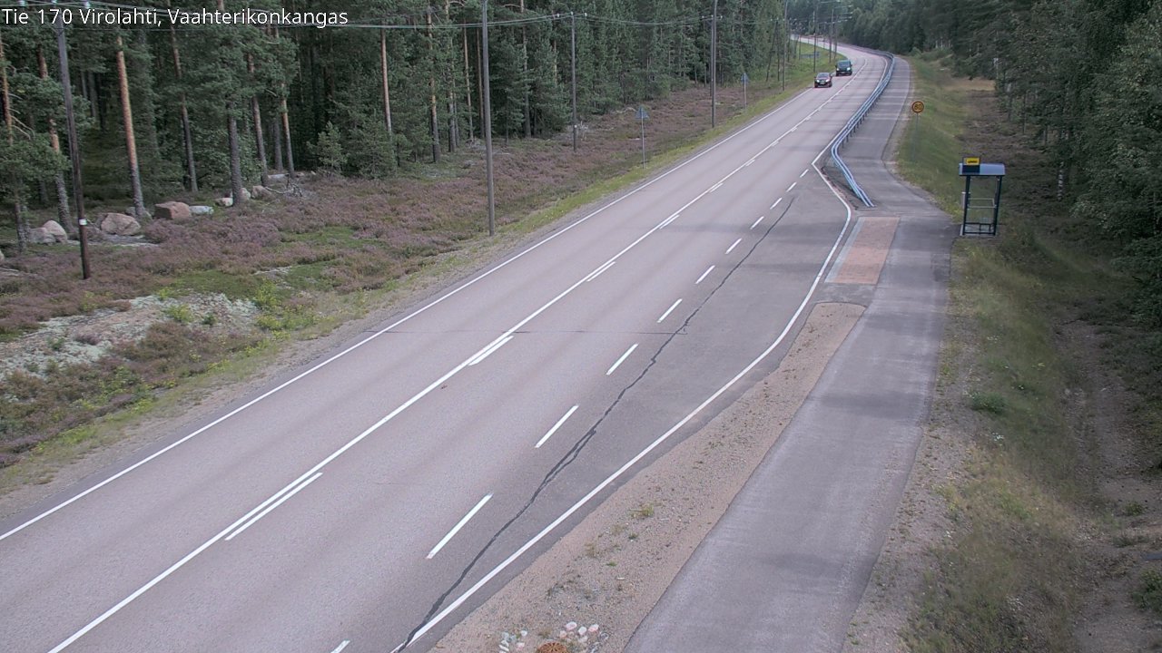 Weather Camera Image Road 170 Virolahti, Vaahterikonkangas, Virolahti, Kymenlaakso