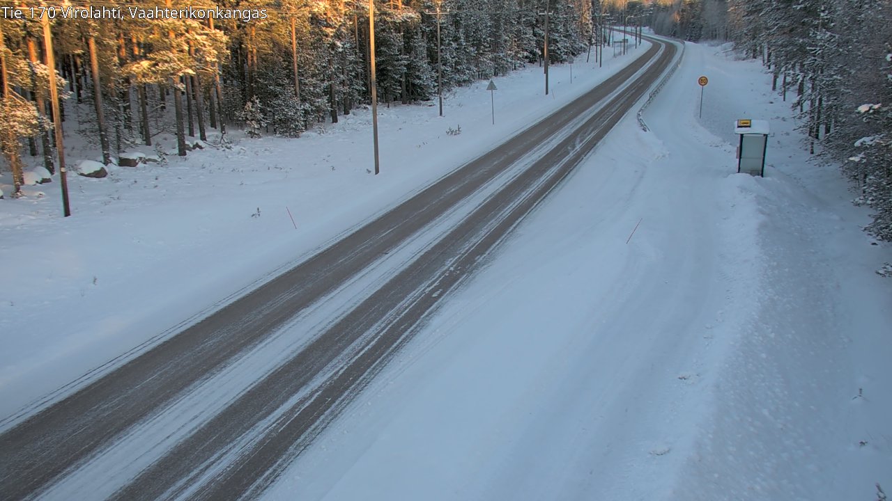 Weather Camera Image Väg 170 Vederlax, Vaahterikonkangas, Virolahti, Kymenlaakso