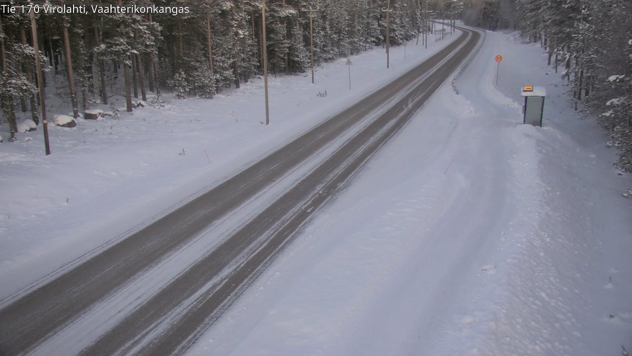 Weather Camera Image Väg 170 Vederlax, Vaahterikonkangas, Virolahti, Kymenlaakso