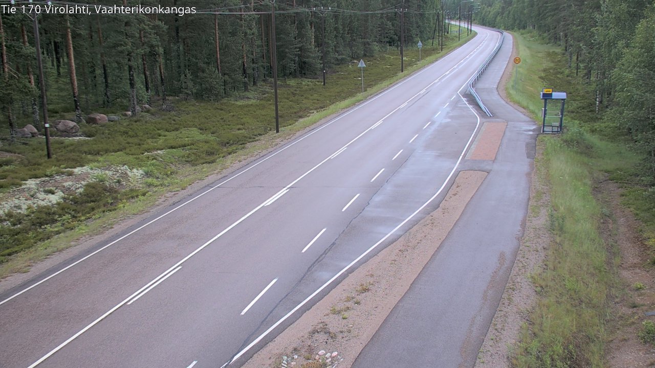 Weather Camera Image Väg 170 Vederlax, Vaahterikonkangas, Virolahti, Kymenlaakso