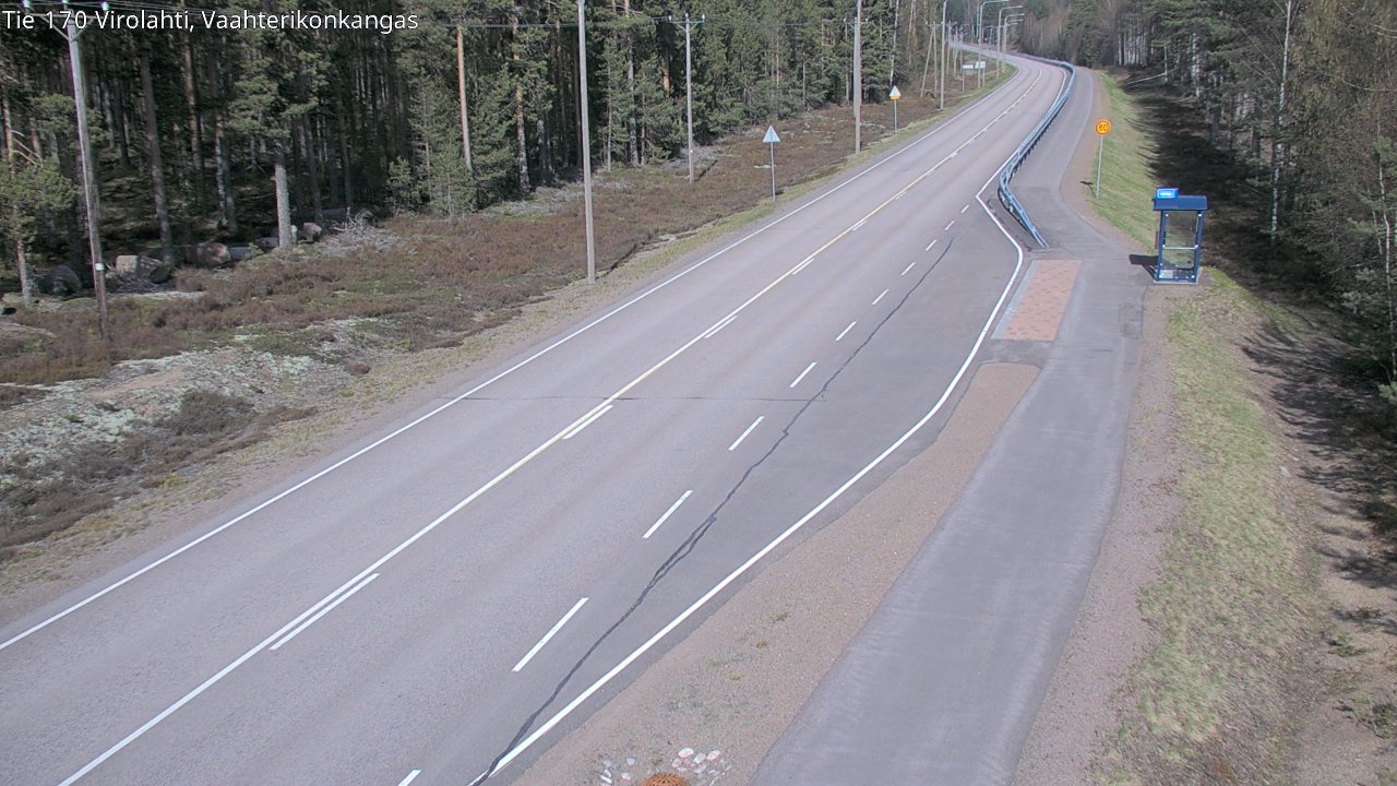 Weather Camera Image Road 170 Virolahti, Vaahterikonkangas, Virolahti, Kymenlaakso