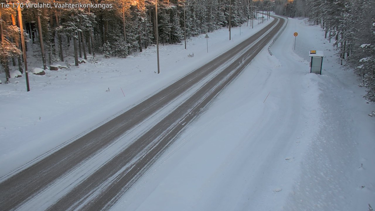 Weather Camera Image Väg 170 Vederlax, Vaahterikonkangas, Virolahti, Kymenlaakso