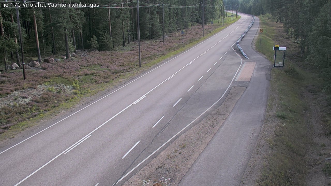 Weather Camera Image Road 170 Virolahti, Vaahterikonkangas, Virolahti, Kymenlaakso