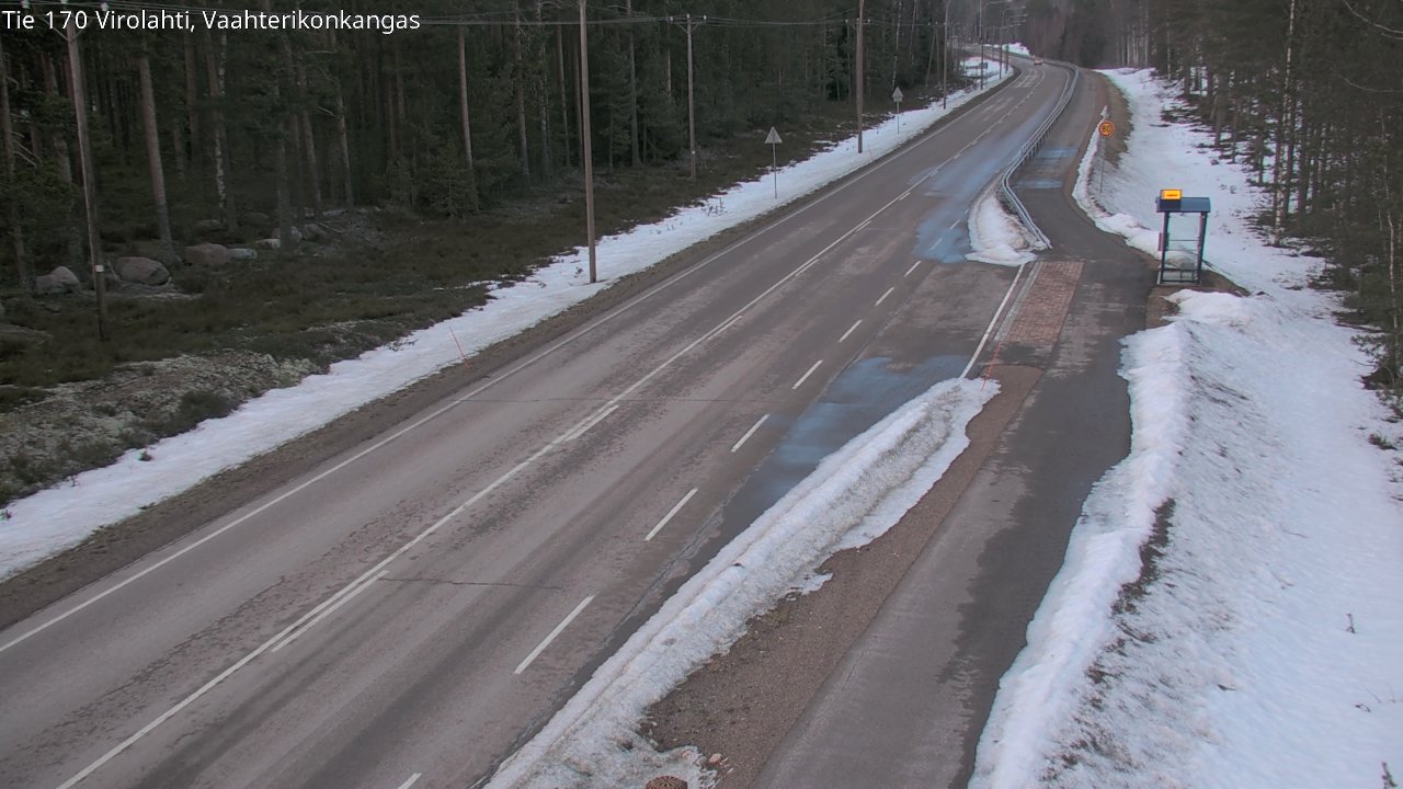 Weather Camera Image Väg 170 Vederlax, Vaahterikonkangas, Virolahti, Kymenlaakso