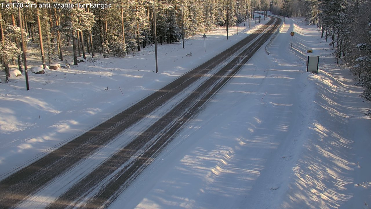 Weather Camera Image Road 170 Virolahti, Vaahterikonkangas, Virolahti, Kymenlaakso