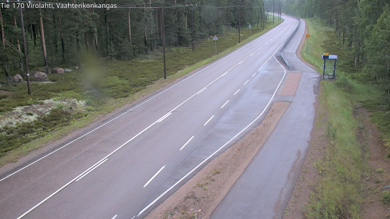 Weather Camera Image Väg 170 Vederlax, Vaahterikonkangas, Virolahti, Kymenlaakso