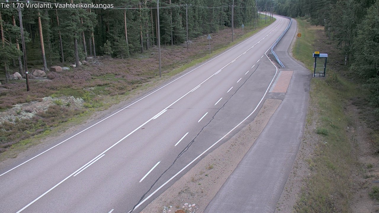 Weather Camera Image Road 170 Virolahti, Vaahterikonkangas, Virolahti, Kymenlaakso
