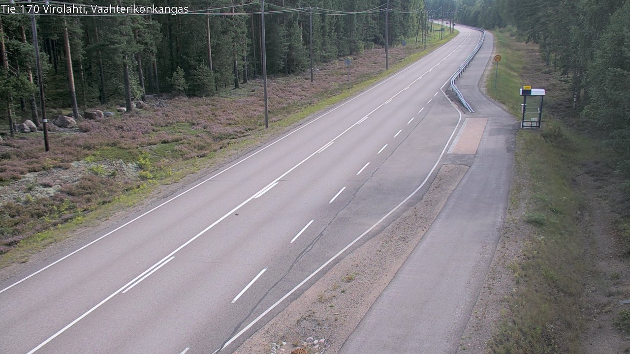 Weather Camera Image Road 170 Virolahti, Vaahterikonkangas, Virolahti, Kymenlaakso