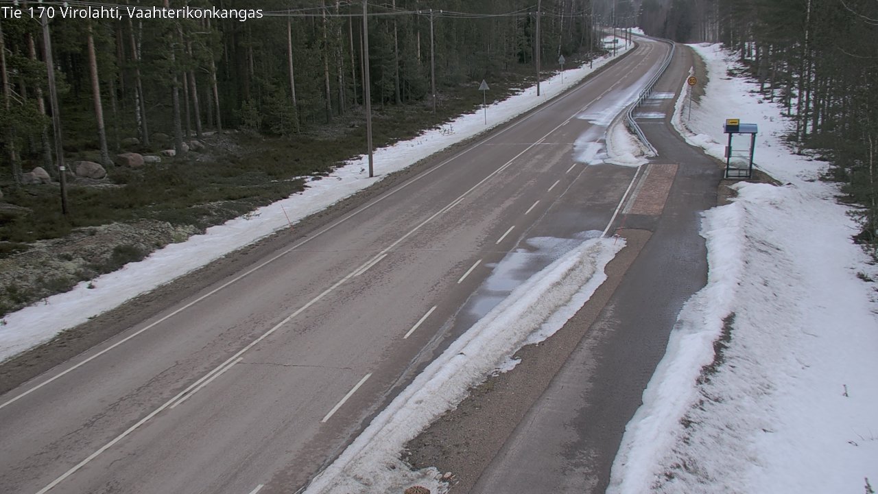 Weather Camera Image Väg 170 Vederlax, Vaahterikonkangas, Virolahti, Kymenlaakso