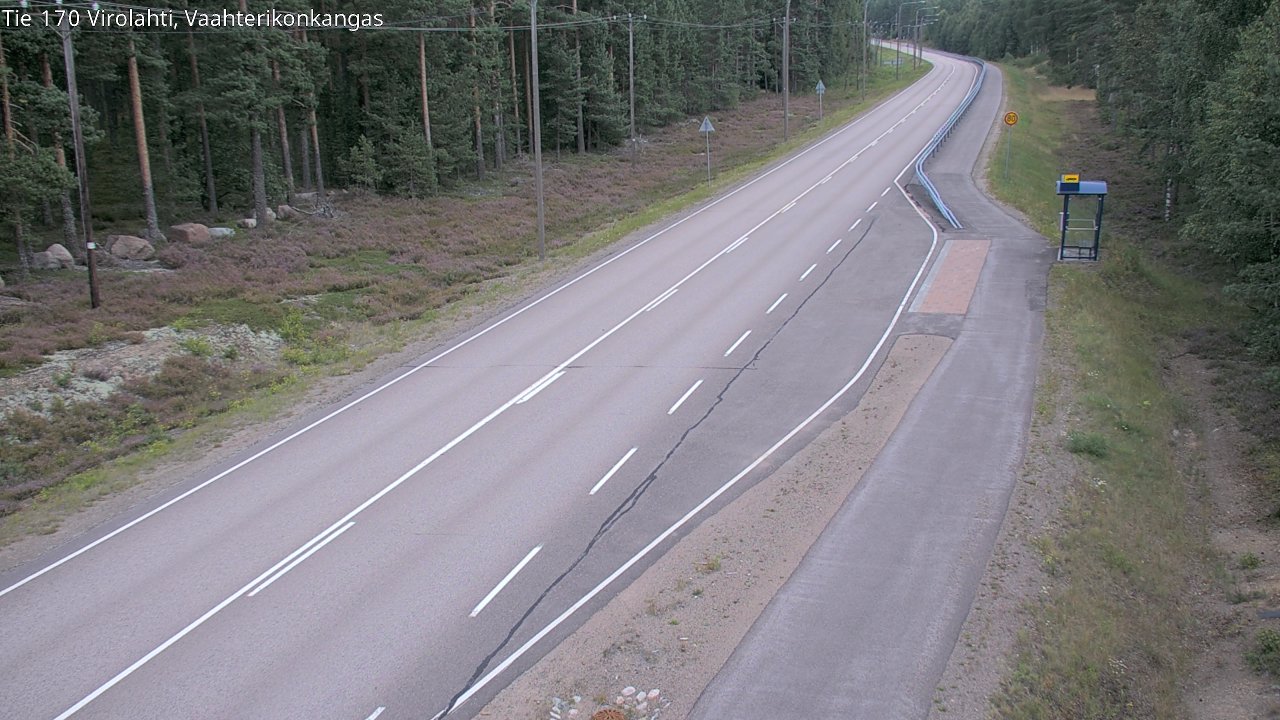 Weather Camera Image Road 170 Virolahti, Vaahterikonkangas, Virolahti, Kymenlaakso
