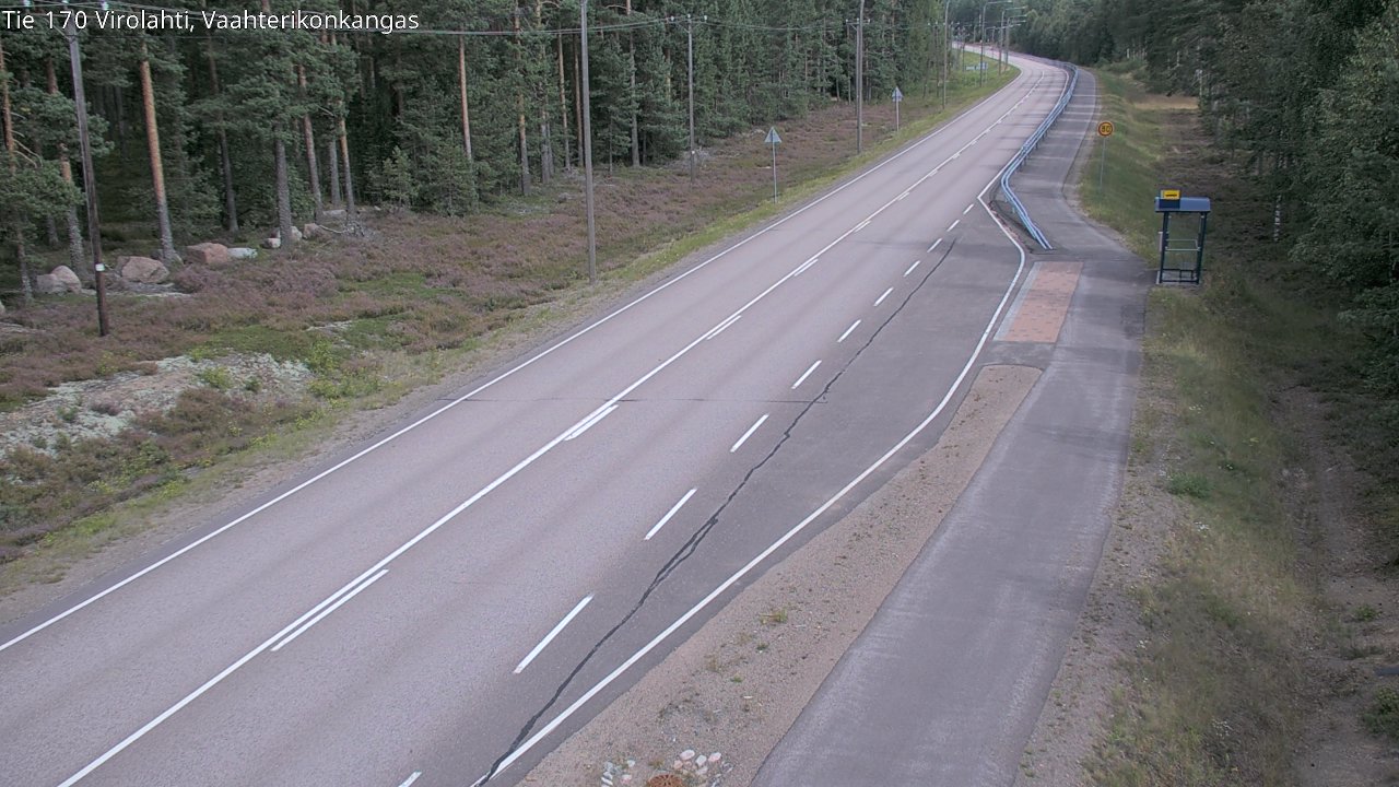 Weather Camera Image Road 170 Virolahti, Vaahterikonkangas, Virolahti, Kymenlaakso