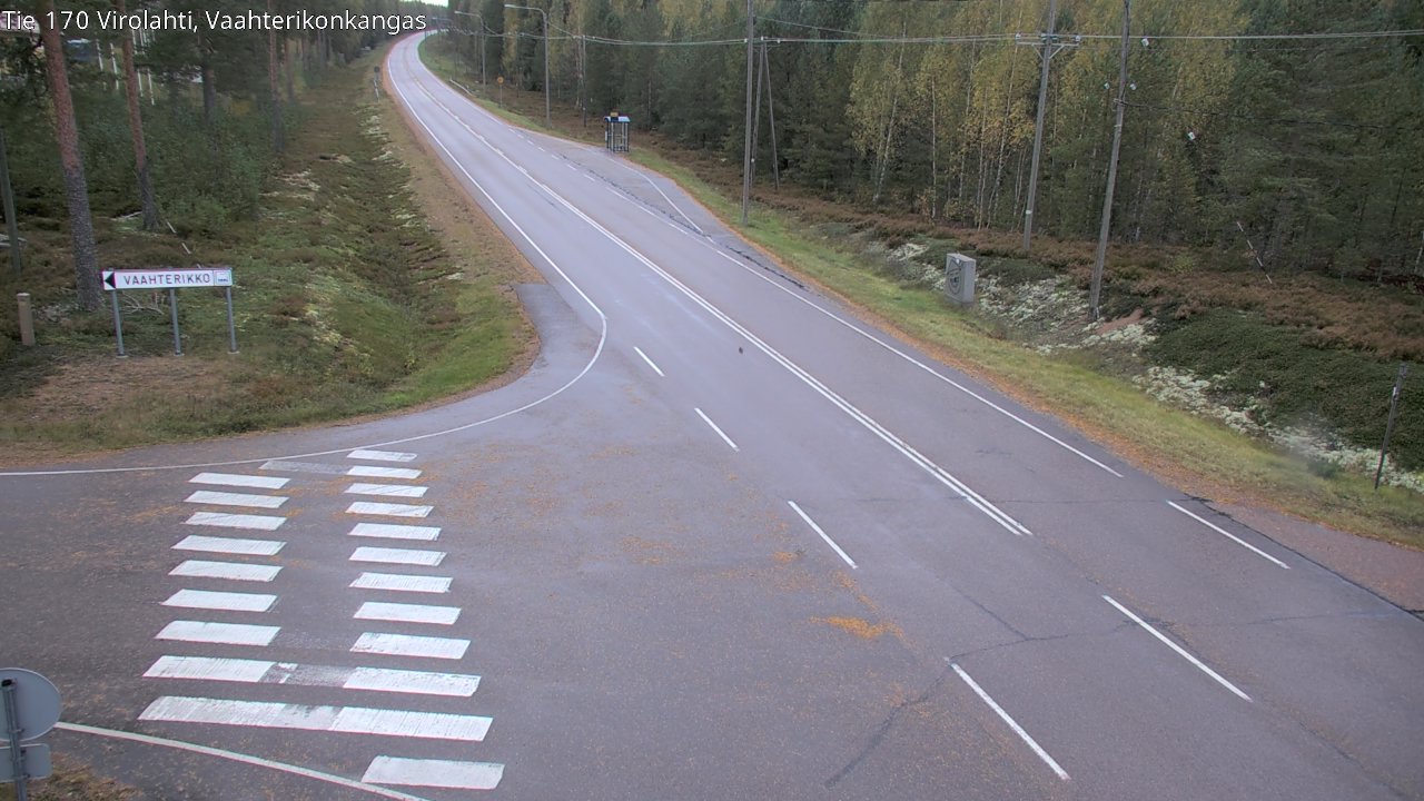 Weather Camera Image Väg 170 Vederlax, Vaahterikonkangas, Virolahti, Kymenlaakso
