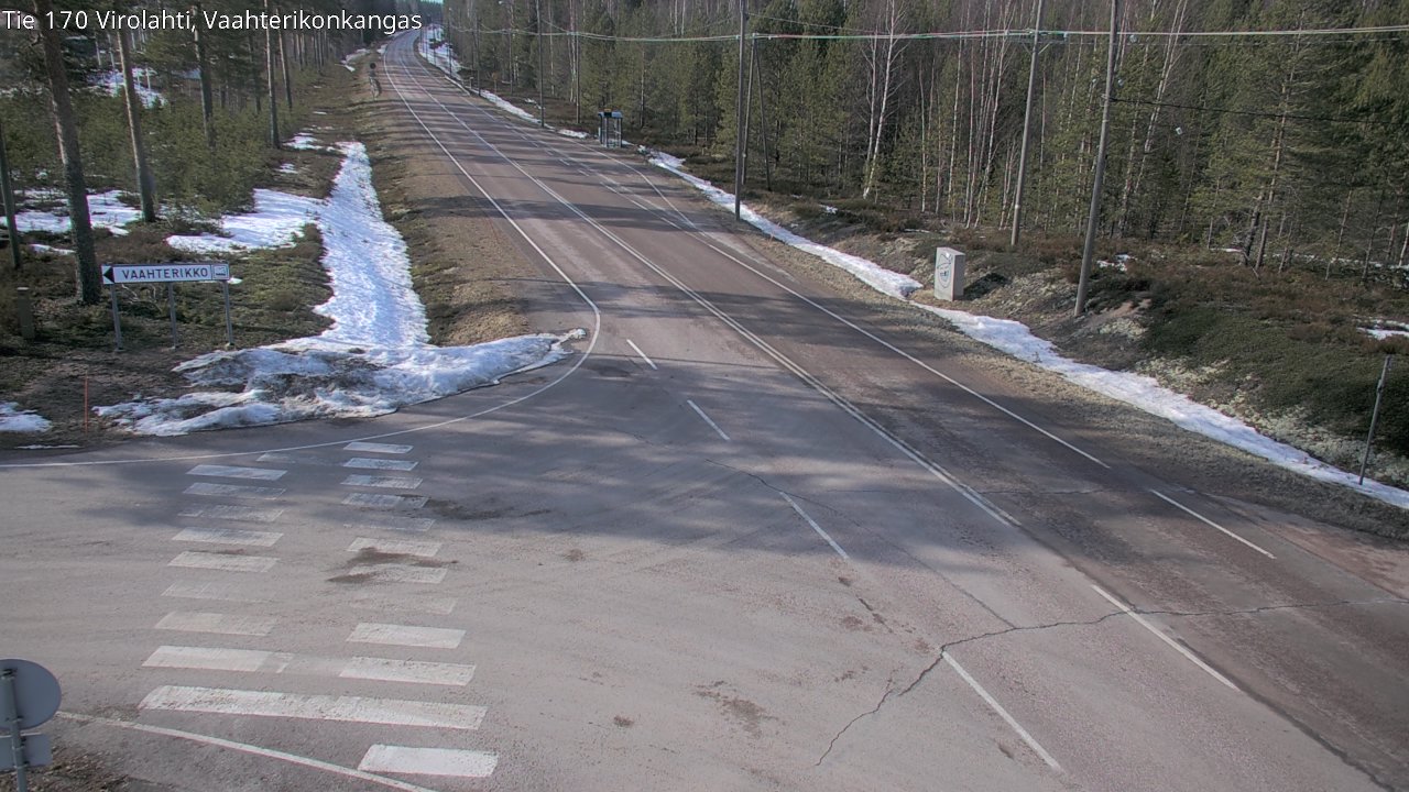 Weather Camera Image Väg 170 Vederlax, Vaahterikonkangas, Virolahti, Kymenlaakso