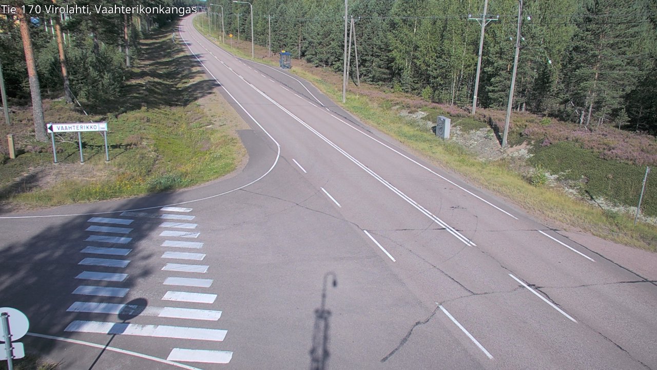 Weather Camera Image Road 170 Virolahti, Vaahterikonkangas, Virolahti, Kymenlaakso