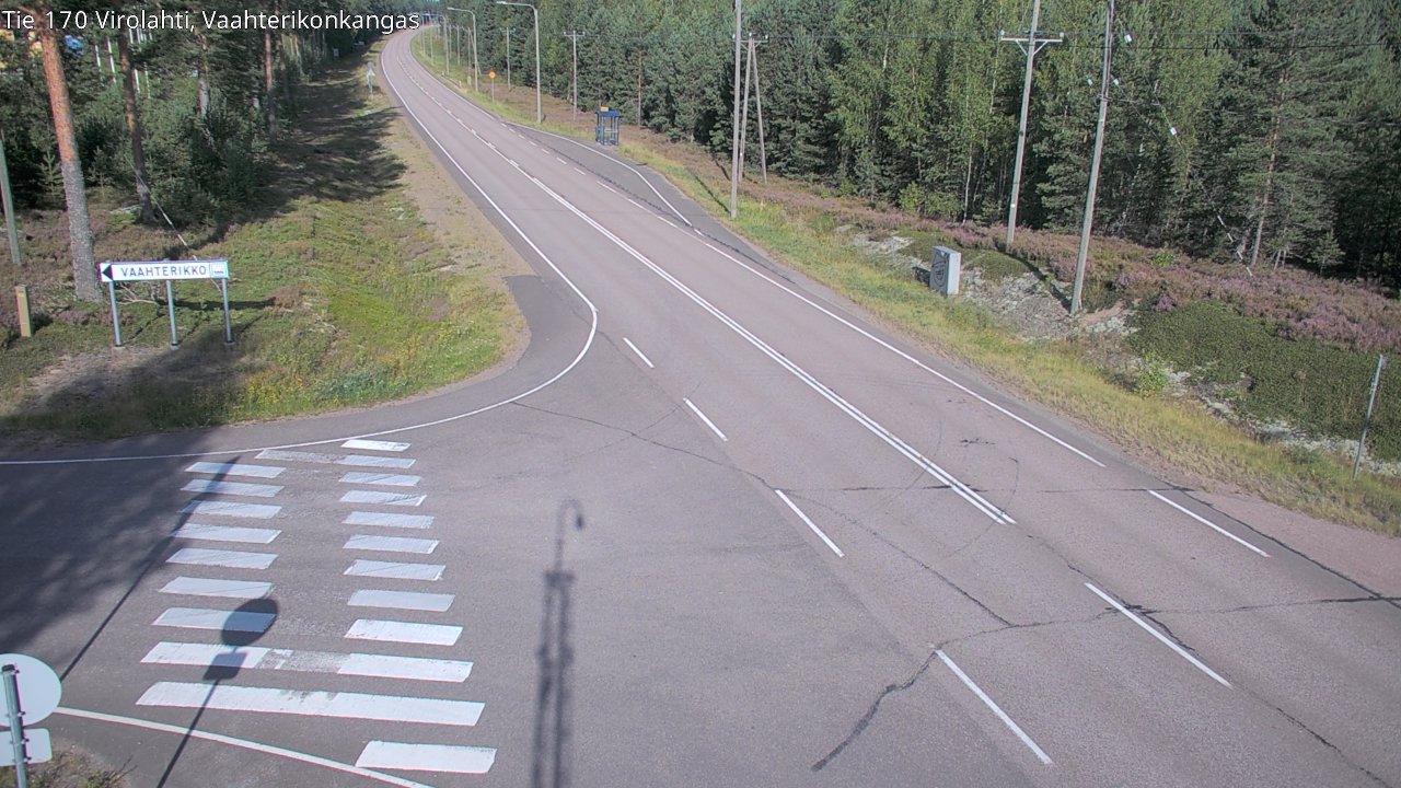 Weather Camera Image Road 170 Virolahti, Vaahterikonkangas, Virolahti, Kymenlaakso