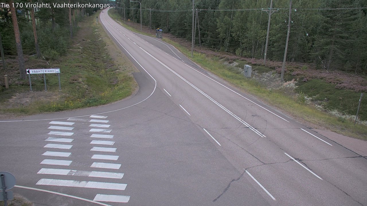 Weather Camera Image Road 170 Virolahti, Vaahterikonkangas, Virolahti, Kymenlaakso