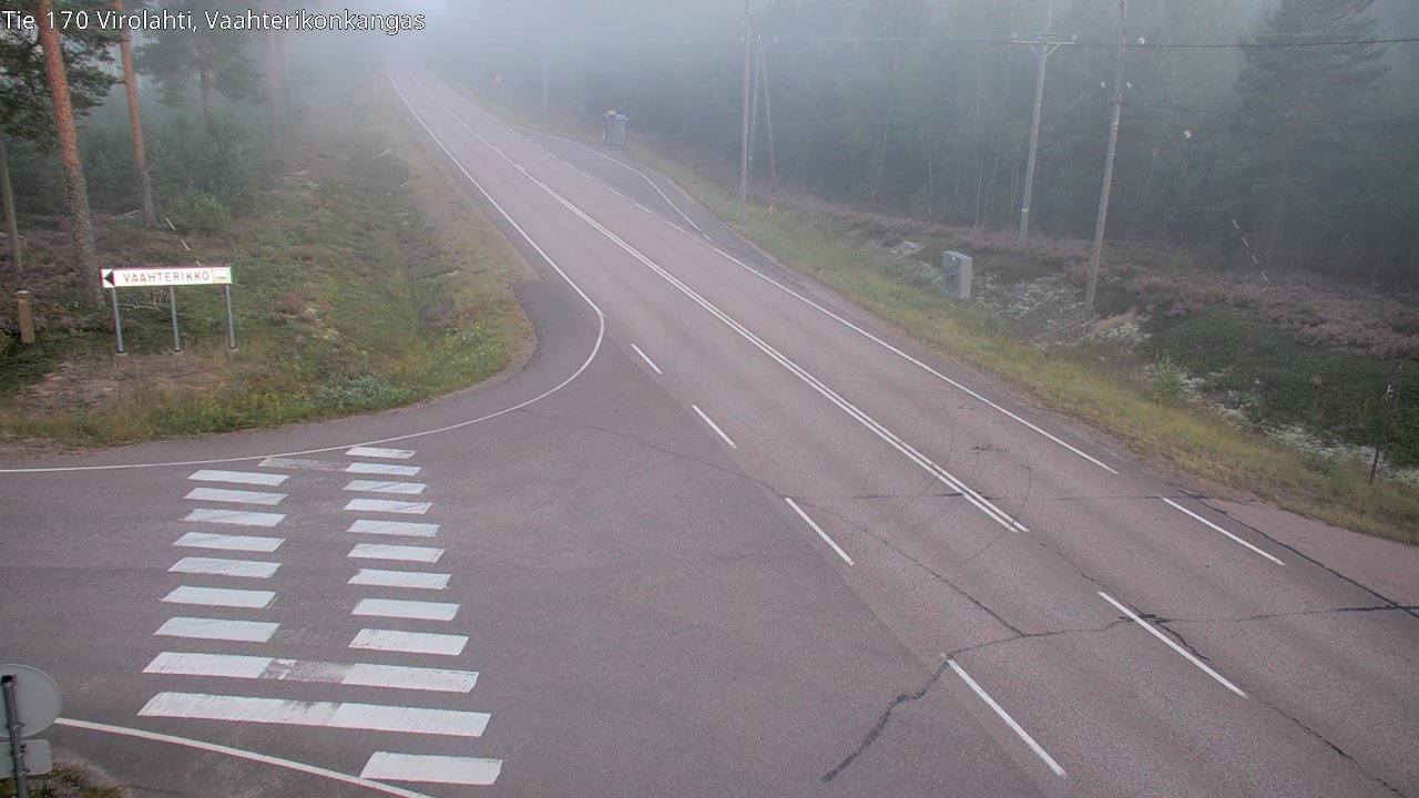 Weather Camera Image Road 170 Virolahti, Vaahterikonkangas, Virolahti, Kymenlaakso