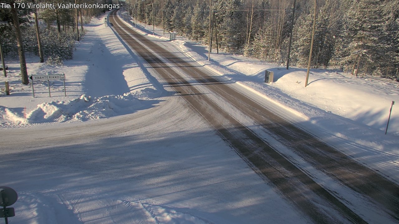 Weather Camera Image Väg 170 Vederlax, Vaahterikonkangas, Virolahti, Kymenlaakso