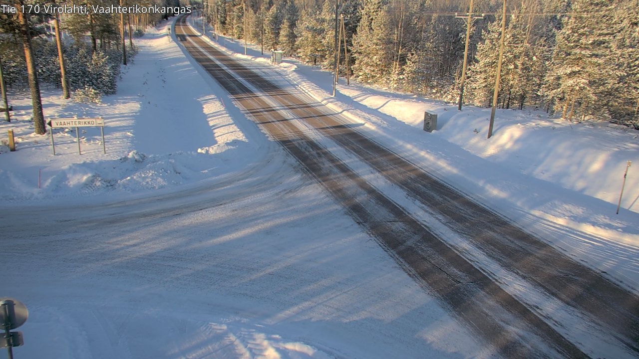 Weather Camera Image Väg 170 Vederlax, Vaahterikonkangas, Virolahti, Kymenlaakso