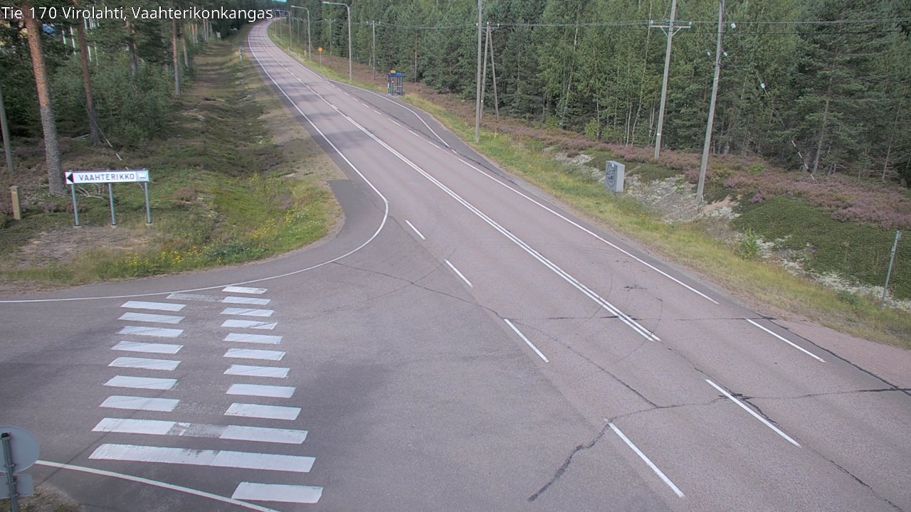 Weather Camera Image Road 170 Virolahti, Vaahterikonkangas, Virolahti, Kymenlaakso