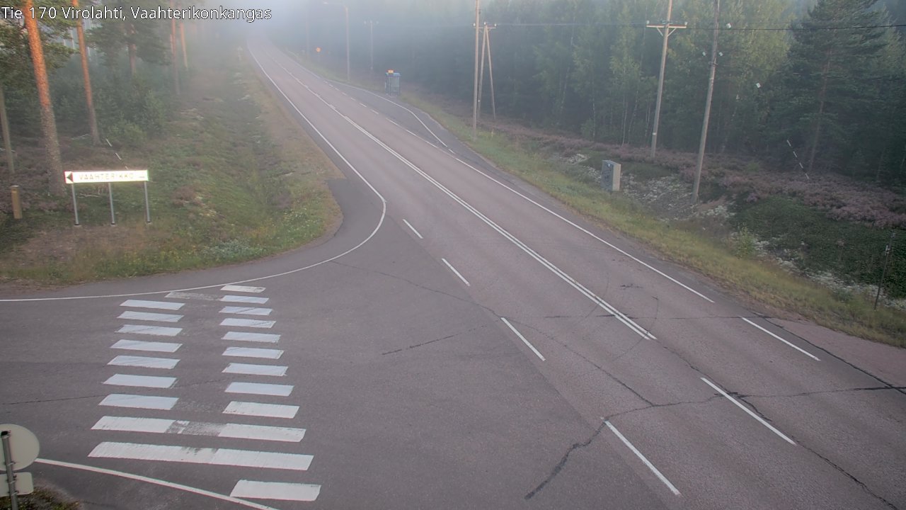Weather Camera Image Road 170 Virolahti, Vaahterikonkangas, Virolahti, Kymenlaakso