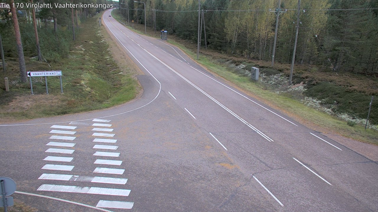 Weather Camera Image Väg 170 Vederlax, Vaahterikonkangas, Virolahti, Kymenlaakso