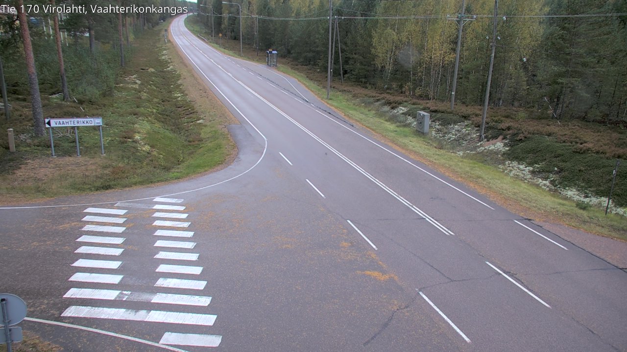 Weather Camera Image Väg 170 Vederlax, Vaahterikonkangas, Virolahti, Kymenlaakso