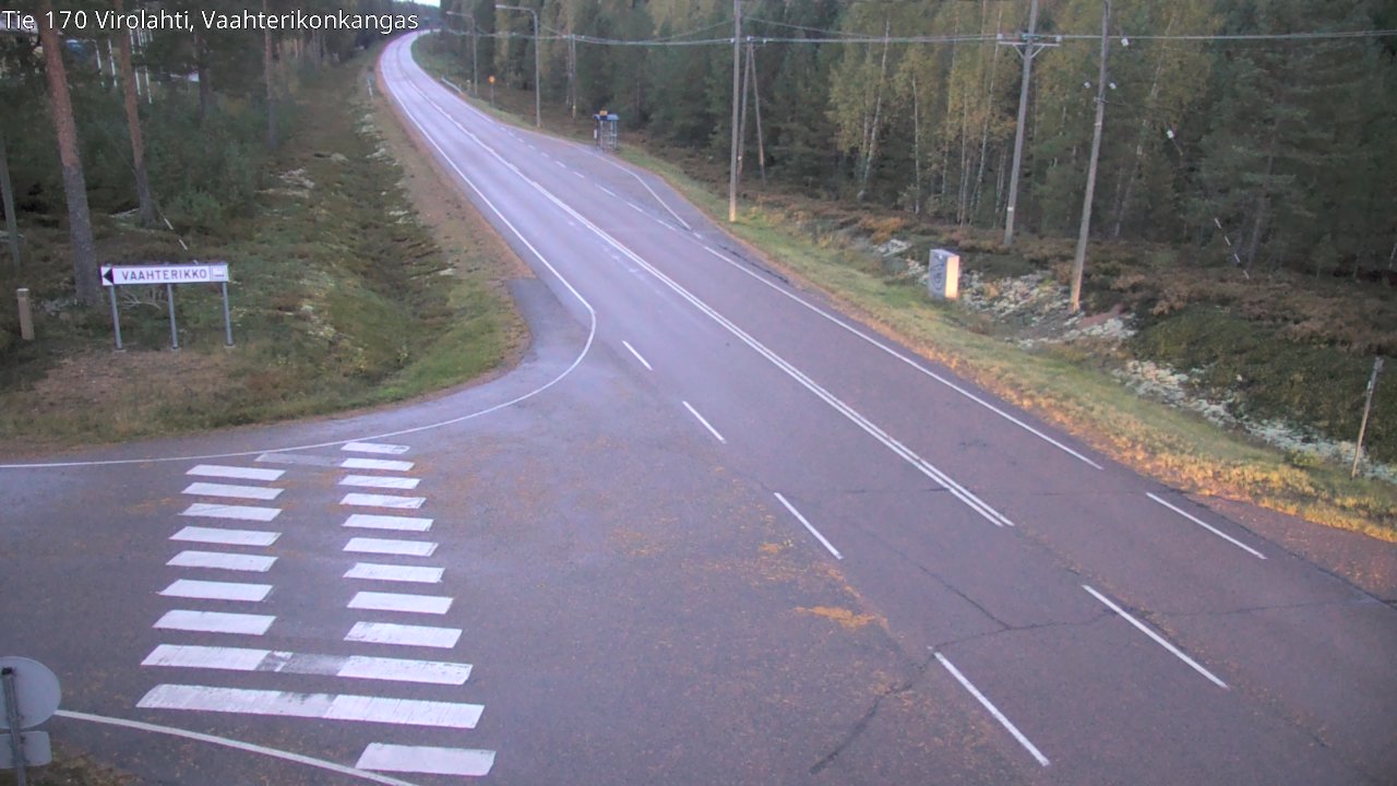 Weather Camera Image Väg 170 Vederlax, Vaahterikonkangas, Virolahti, Kymenlaakso