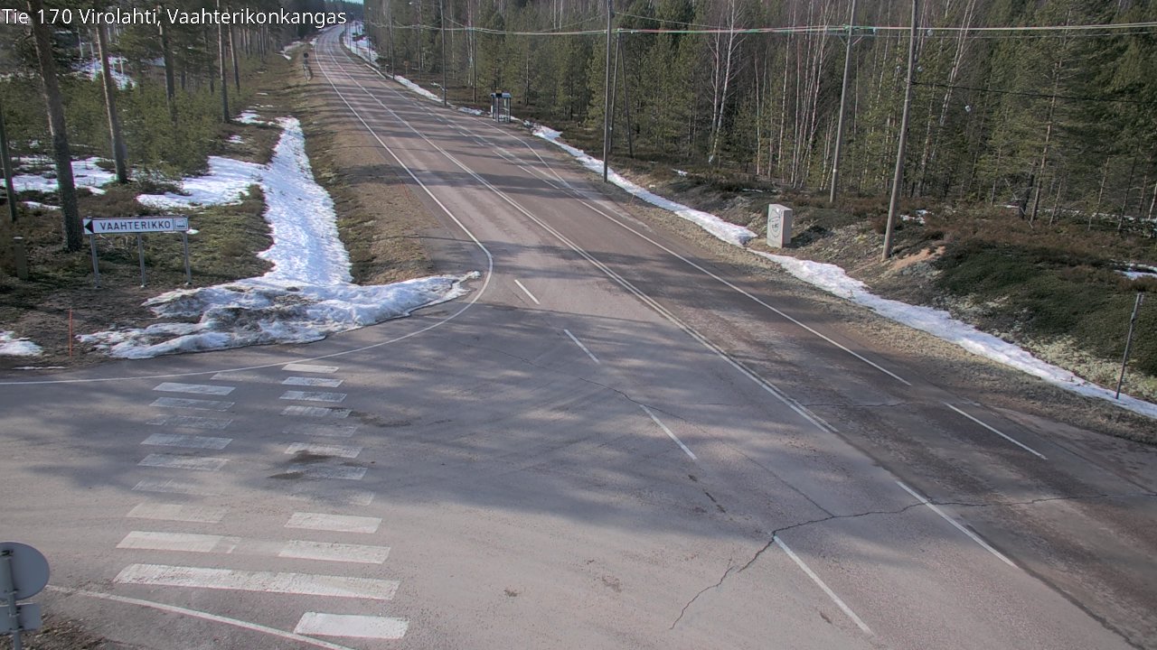 Weather Camera Image Väg 170 Vederlax, Vaahterikonkangas, Virolahti, Kymenlaakso