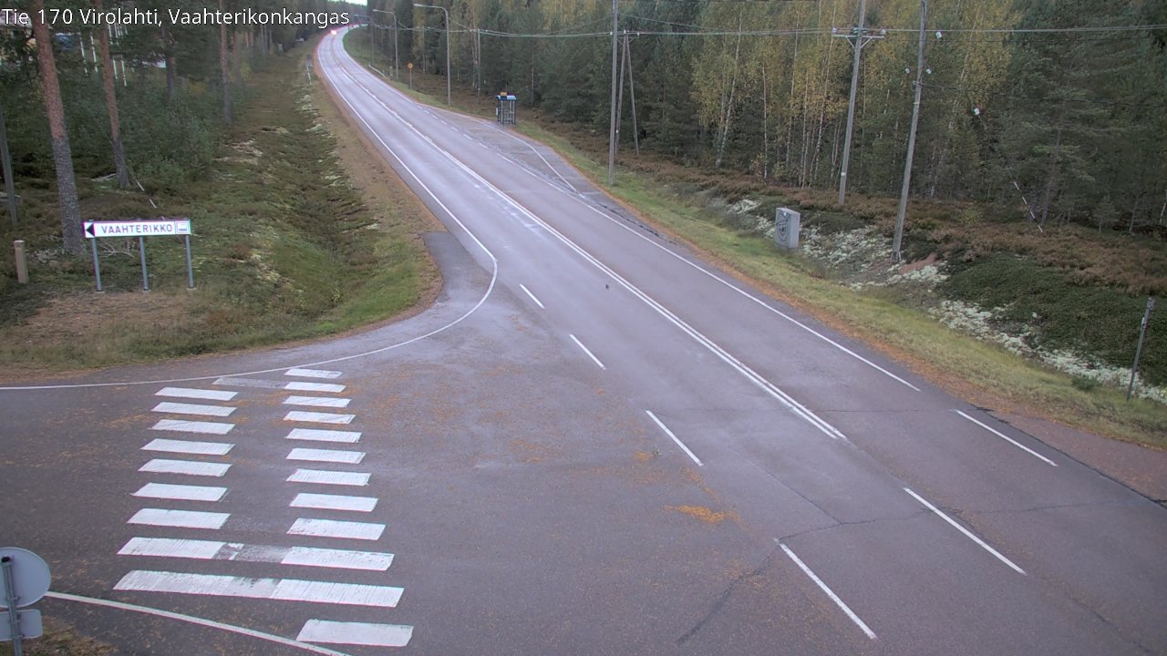 Weather Camera Image Väg 170 Vederlax, Vaahterikonkangas, Virolahti, Kymenlaakso