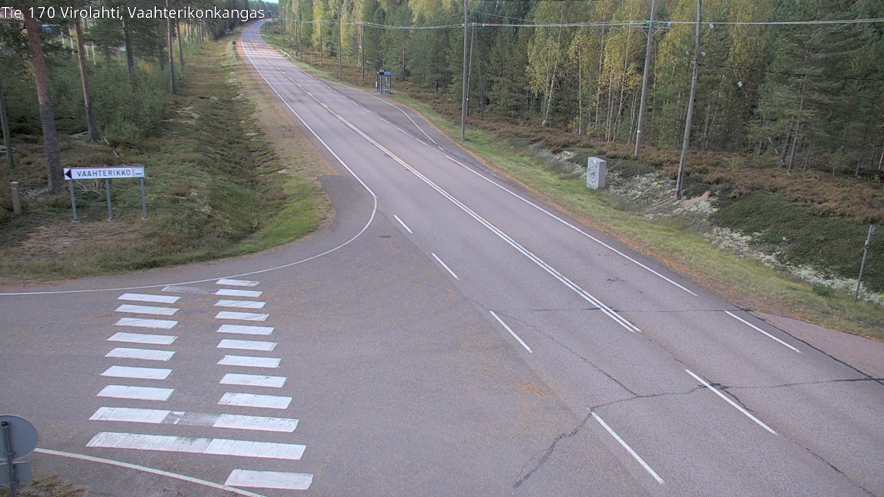Weather Camera Image Väg 170 Vederlax, Vaahterikonkangas, Virolahti, Kymenlaakso