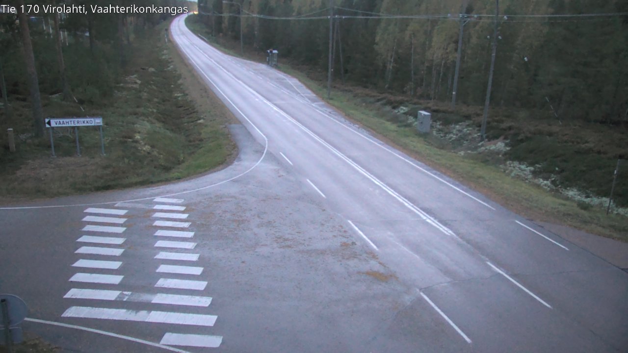 Weather Camera Image Väg 170 Vederlax, Vaahterikonkangas, Virolahti, Kymenlaakso