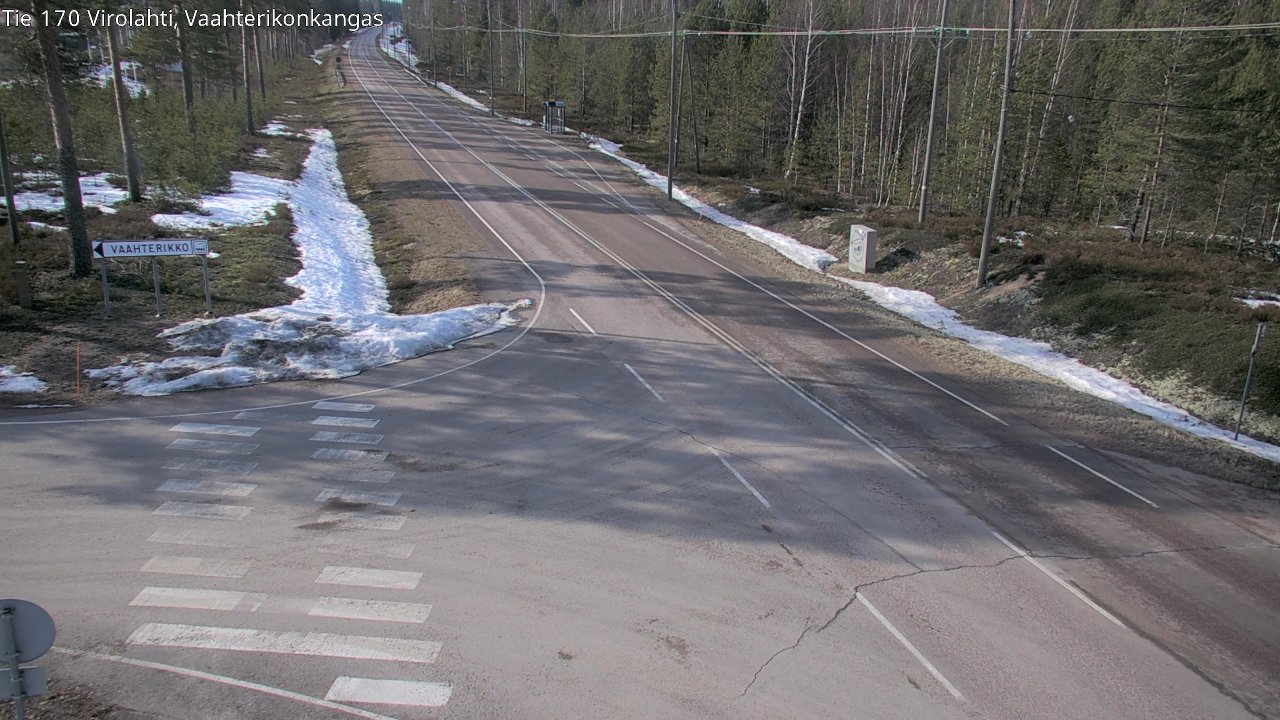Weather Camera Image Väg 170 Vederlax, Vaahterikonkangas, Virolahti, Kymenlaakso