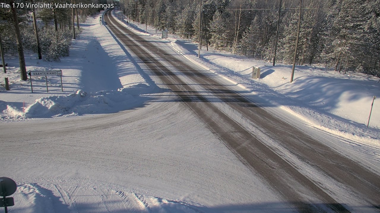 Weather Camera Image Väg 170 Vederlax, Vaahterikonkangas, Virolahti, Kymenlaakso