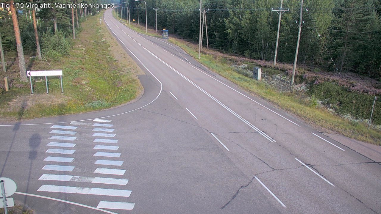 Weather Camera Image Road 170 Virolahti, Vaahterikonkangas, Virolahti, Kymenlaakso