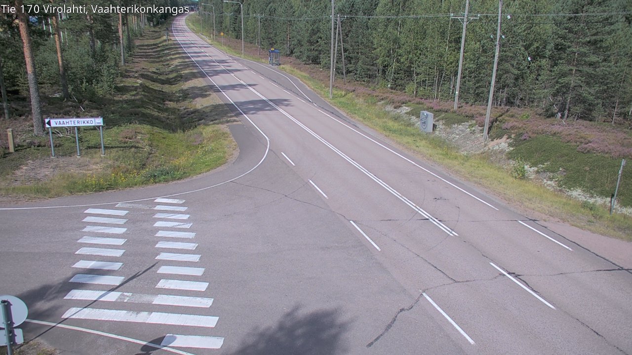 Weather Camera Image Road 170 Virolahti, Vaahterikonkangas, Virolahti, Kymenlaakso