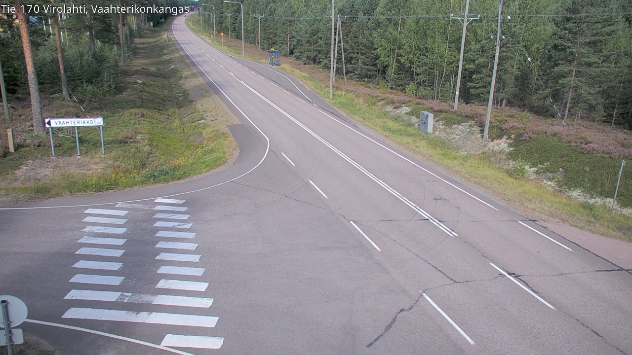 Weather Camera Image Road 170 Virolahti, Vaahterikonkangas, Virolahti, Kymenlaakso