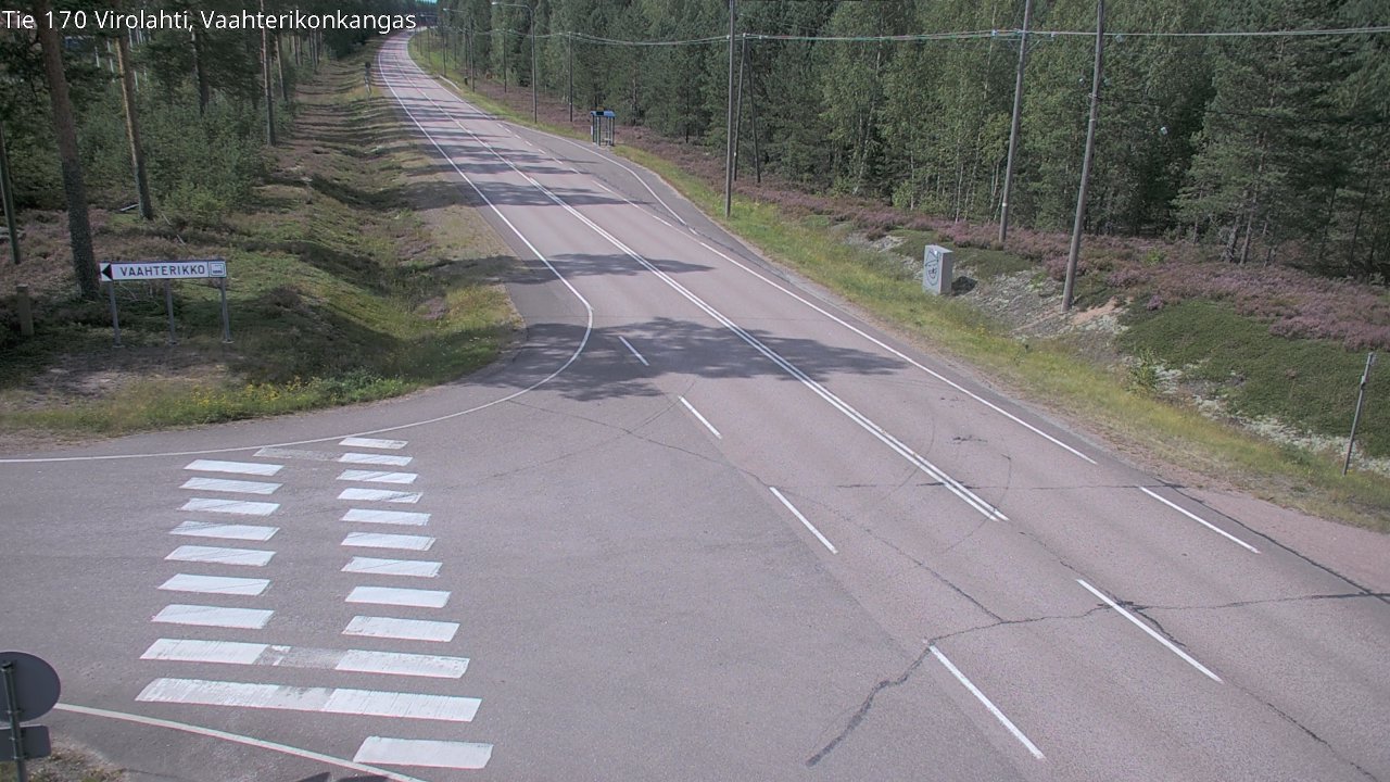 Weather Camera Image Road 170 Virolahti, Vaahterikonkangas, Virolahti, Kymenlaakso