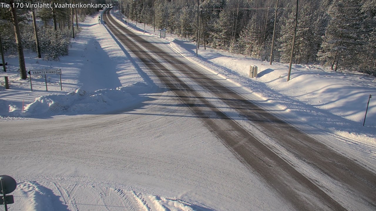 Weather Camera Image Väg 170 Vederlax, Vaahterikonkangas, Virolahti, Kymenlaakso