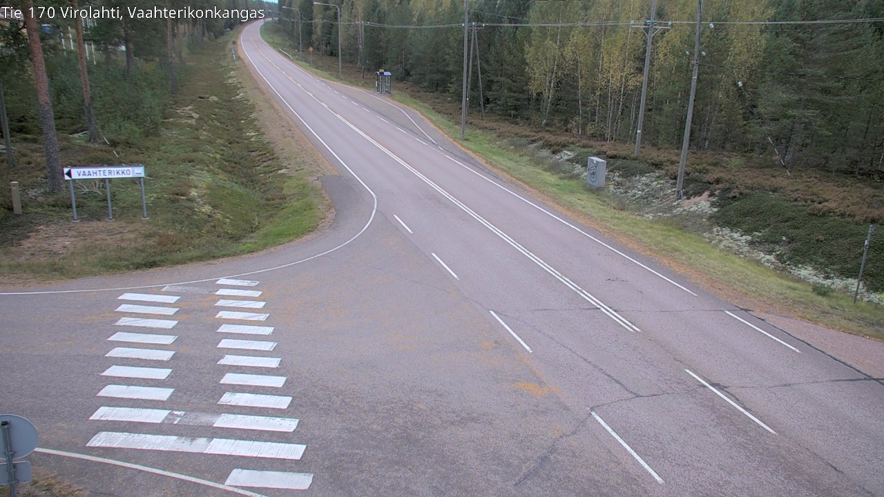 Weather Camera Image Väg 170 Vederlax, Vaahterikonkangas, Virolahti, Kymenlaakso