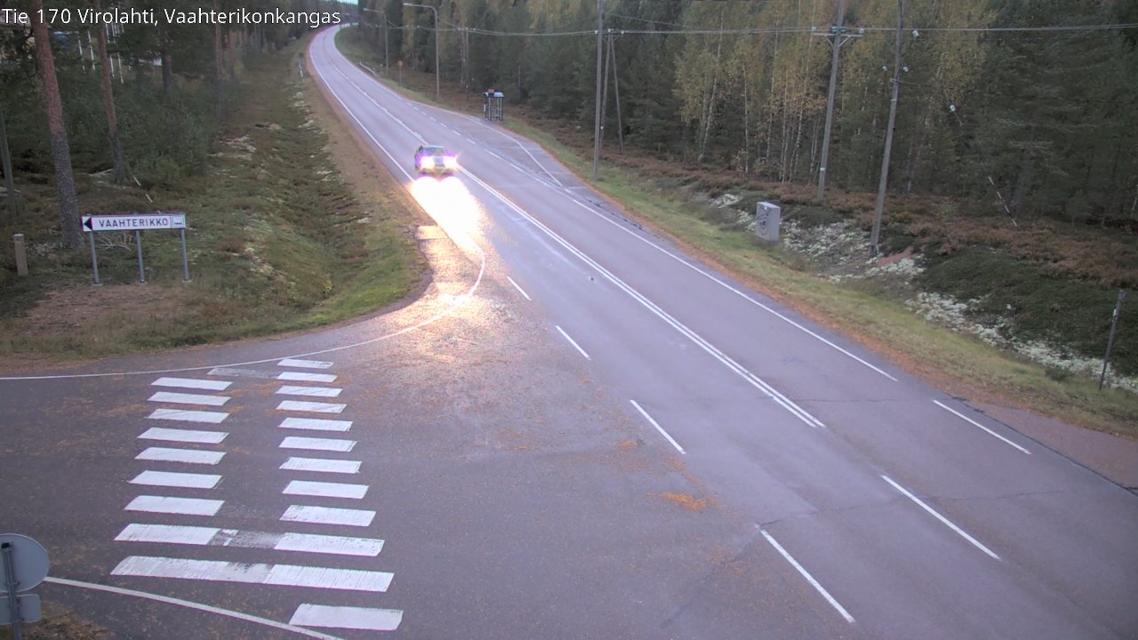 Weather Camera Image Väg 170 Vederlax, Vaahterikonkangas, Virolahti, Kymenlaakso