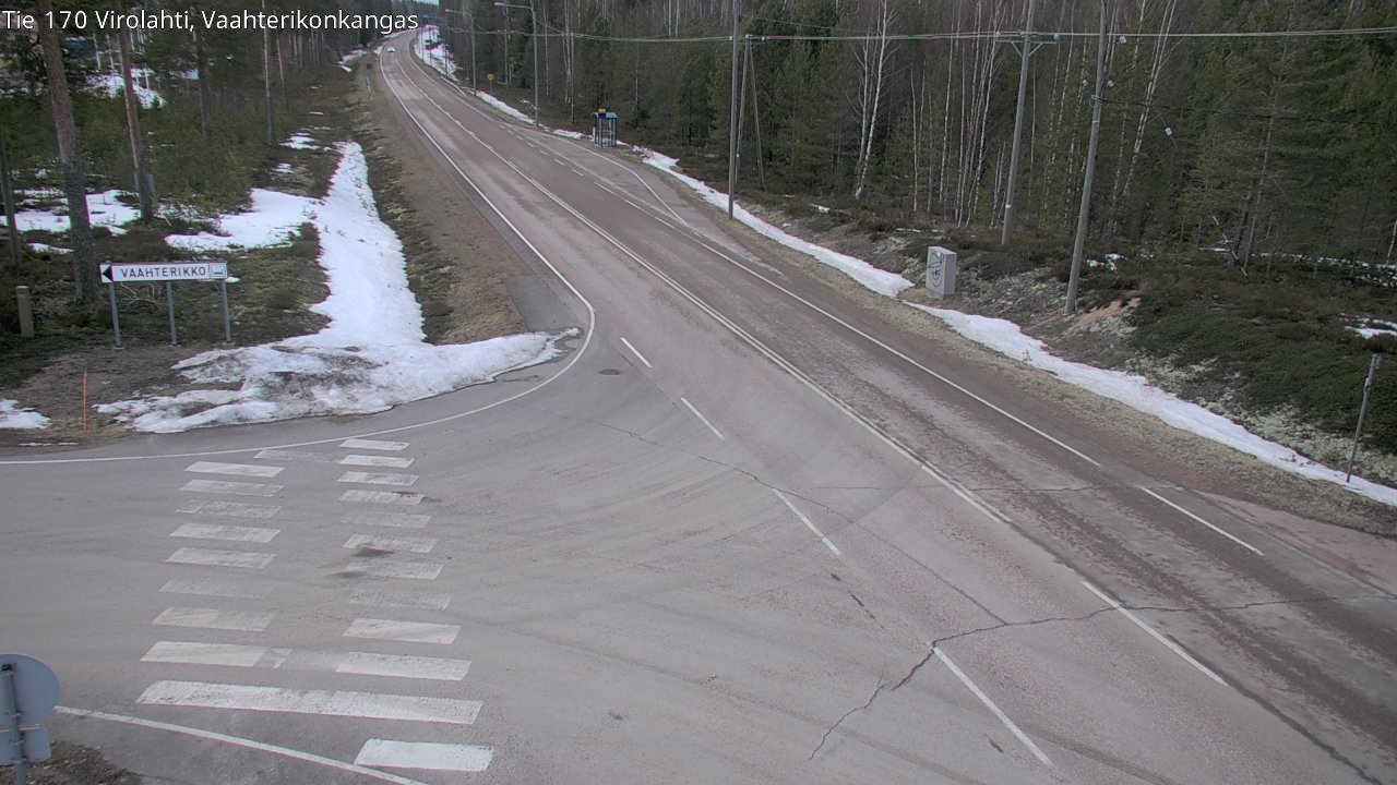 Weather Camera Image Väg 170 Vederlax, Vaahterikonkangas, Virolahti, Kymenlaakso