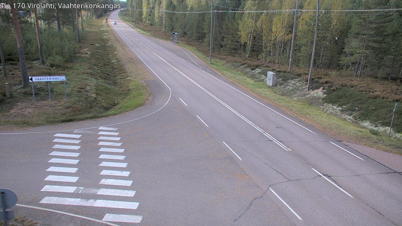 Weather Camera Image Väg 170 Vederlax, Vaahterikonkangas, Virolahti, Kymenlaakso